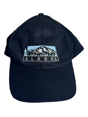 Alaska Shirt Company‎ Embroidered Mountain Hat Vintage Black